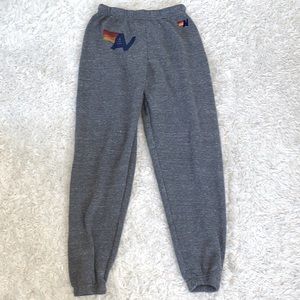 Aviator Nation logo sweatpants heather grey adult XS